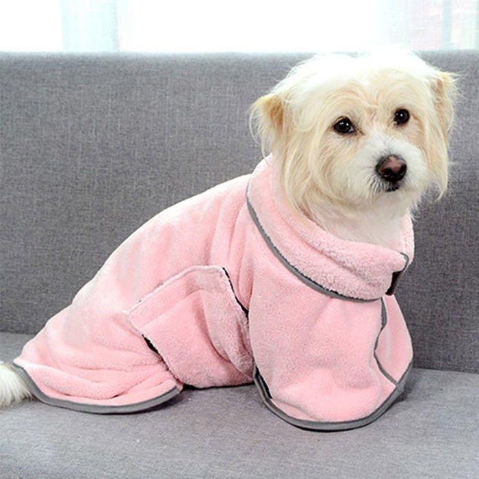 Serviette de bain pour chien Accessoire de bain en microfibre Animaux domestiques (XS)