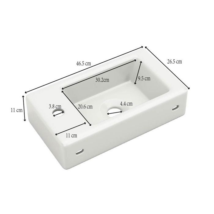 Meubles de salle de bains Lavabo avec meuble sous-lavabo 46 cm meuble sous-lavabo meuble sous-lavabo suspendu petit meuble de