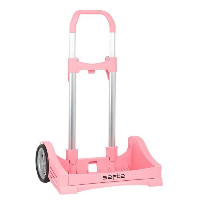 Chariot pour sac à dos - Safta - 641071205 - Rose clair - Roue - Verrouillage TSA