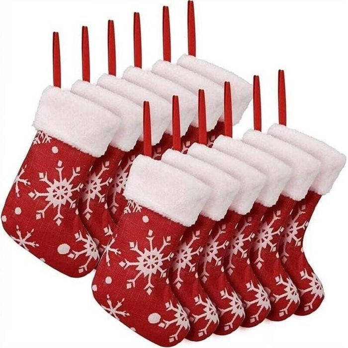 Chaussettes De Noël Personnalisables Avec Prénom Brodé - Grande Taille 46cm, Idéales Pour La Cheminée !