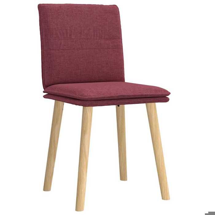 Chaises de salle à manger scandinaves - vidaxl - Lot de 2 - Rouge bordeaux - 45x54x86 cm - Tissu polyester