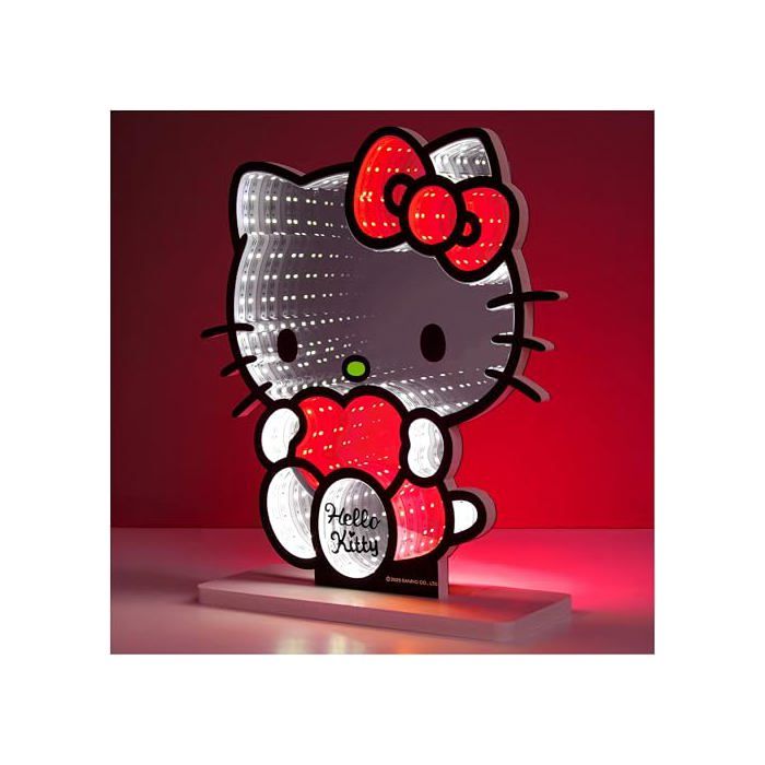 Lampe décorative - GET TREND - Hello Kitty - Effet miroir infini 3D - LED intégrée - Alimentation USB