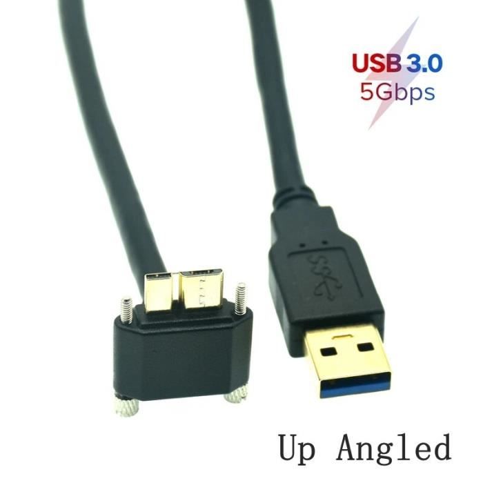 Câble Micro USB 2.0 Angle Droit 1m SunshineTronic - Charge Et Données Haute Vitesse