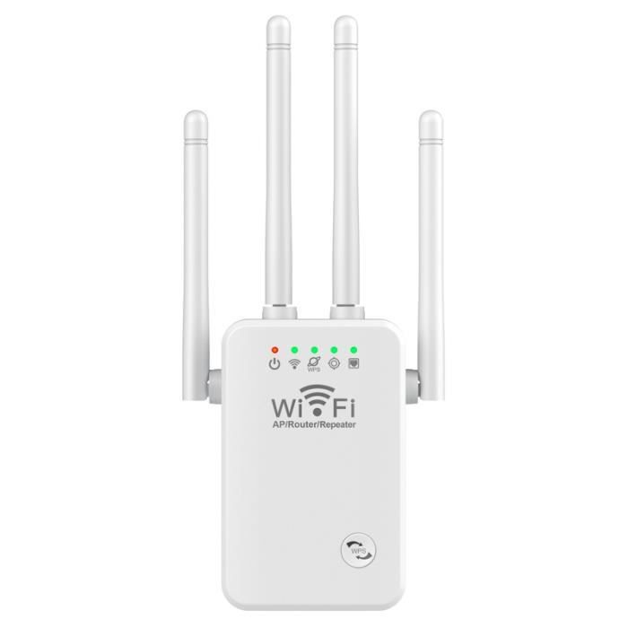 Répéteur Wifi Meilleur Répétiteur Wifi 6 Antennes - Double Bande 300Mbps - 2 Ports LAN - Mode AP/router Répétiteur Wifi Internet Faible Routeur Wifi