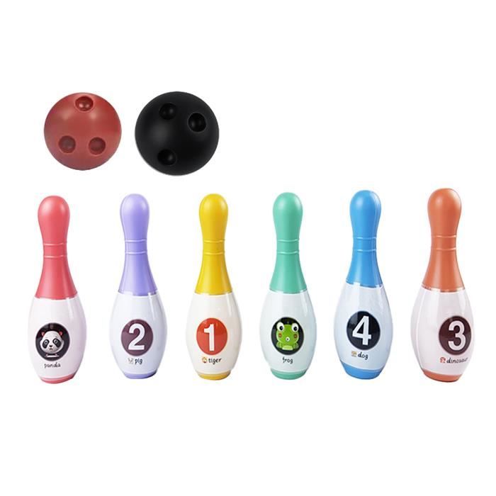 Drfeify Jeu de quilles pour enfants 10 pcs - Cadeau idéal pour anniversaire ou Noël - Favorise