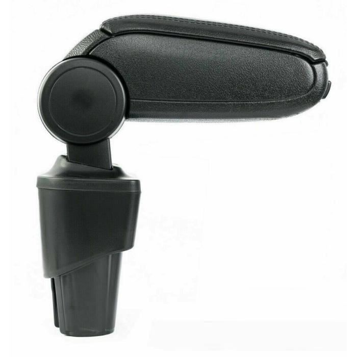 Wood Company : Accoudoir Simili Cuir Noir Pour Volkswagen T-ROC - Coutures Argentées, Confort Et Rangement
