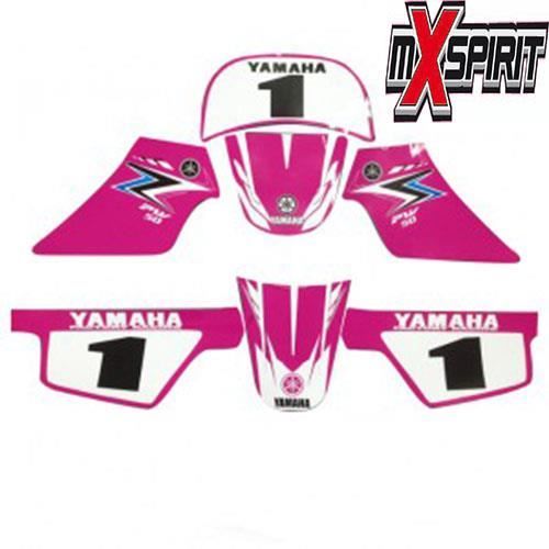 Offert 2 Stickers MXSPIRIT Autocollant Kit Deco Red Vintage pour Yamaha PW 50 PW50 Piwi Haute Resistance Qualit/é Premium