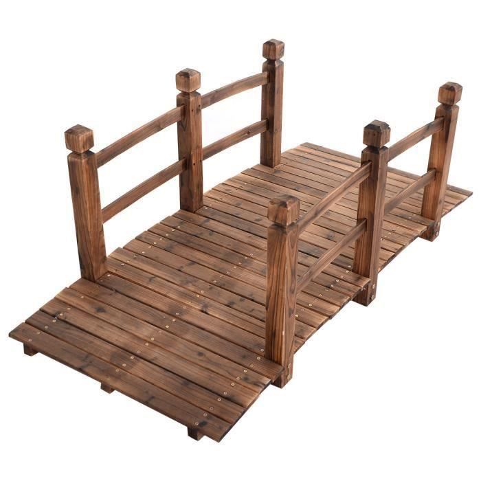 Pont De Jardin En Bois Pont D Etang 150 X 67 X 55cm Pont De Bassin