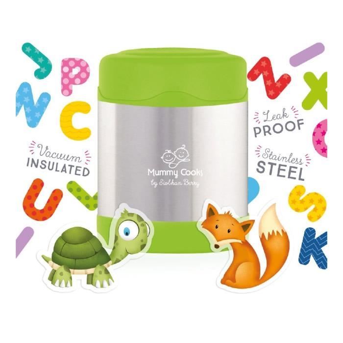 Mummy Cooks Lunchbox Thermos Enfant Isotherme Et Hermetique Conservation Repas Chaud Froid Inox 300ml Vert Stickers Offerts Cdiscount Maison Mummy Cooks Lunchbox Thermos Enfant Isotherme Et Hermetique Conservation Repas Chaud Froid Inox 300ml Vert Stickers Offerts Cdiscount Maison