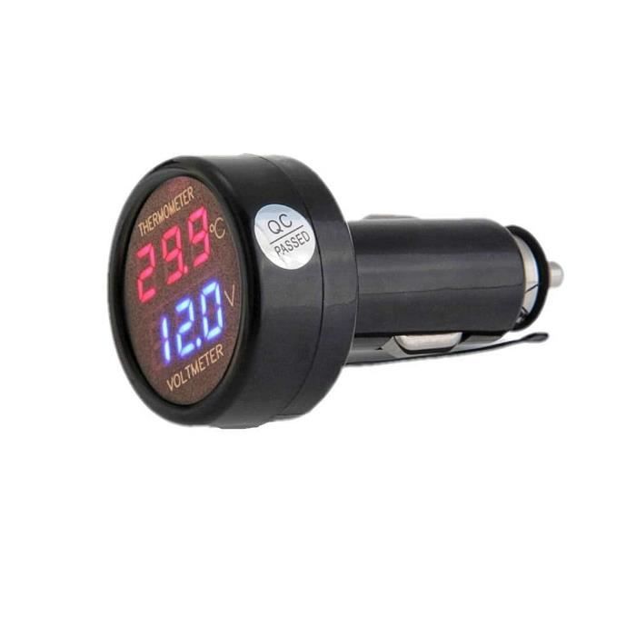 Mini Thermomètre Numérique Moto Voiture - Indicateur Température Intérieur Extérieur