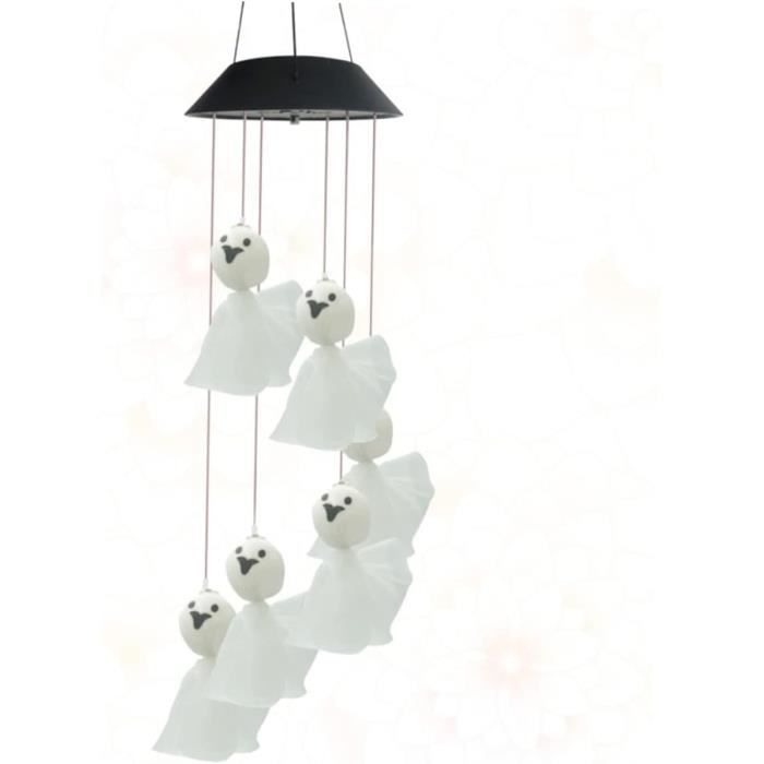 Carillon Solaire LED Étanche IP65 - Décoration Extérieur Avec Soleil/Lune/Étoiles, 75cm, Éclairage Automatique - 13