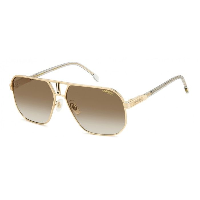 Lunettes De Soleil Carrera CA 1018 J5G - Doré / Verre Brun - Monture Rectangle - UV400 - Italie