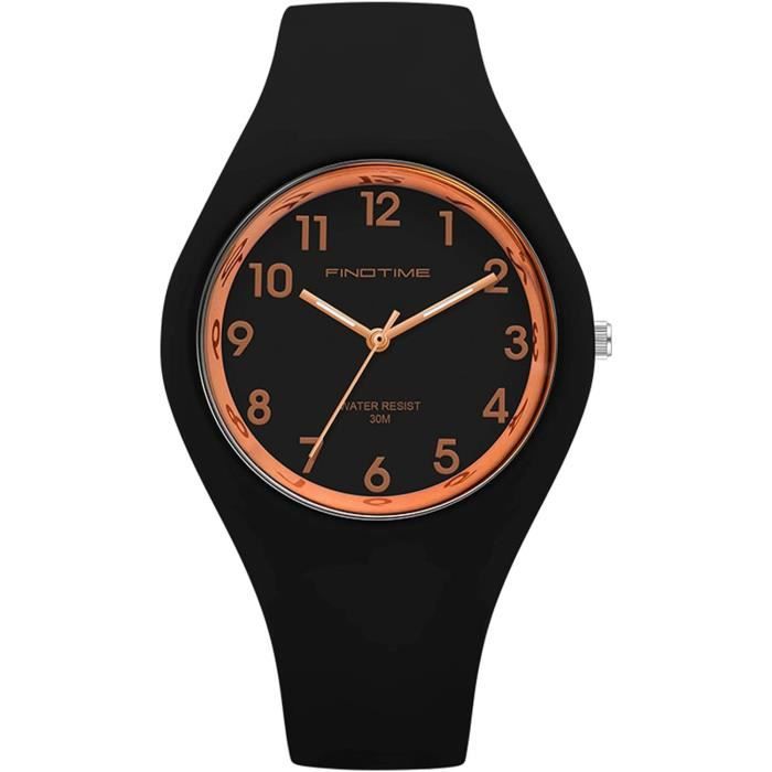 Montre Pour Femme Silicone Montre Sportif Avec Bracelet En