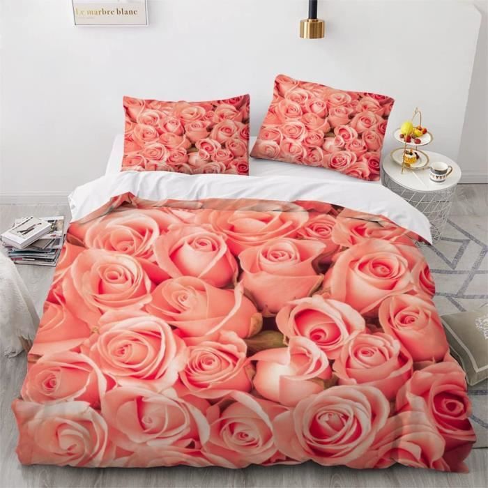 Housse De Couette 140X200 Enfant Princesse Parure De Lit 1 Personne Fille Garçon Microfibre 3D