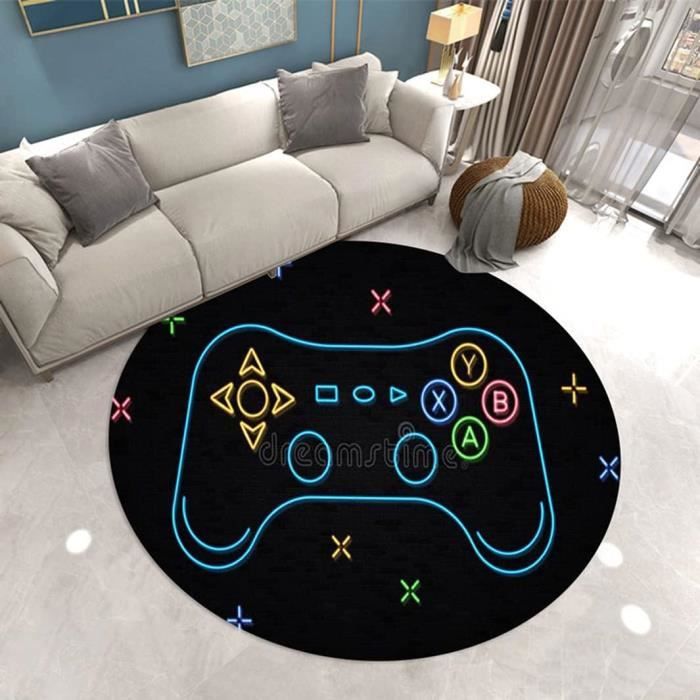 Tapis Gaming Ado 3D - 80x160cm - Motifs Néon étoilé - Antidérapant Et Doux - Pour Chambre Ou Salon