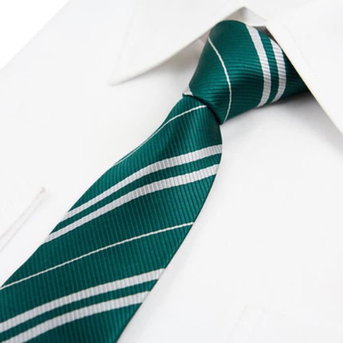 Vert et rayures Noires École Cravate