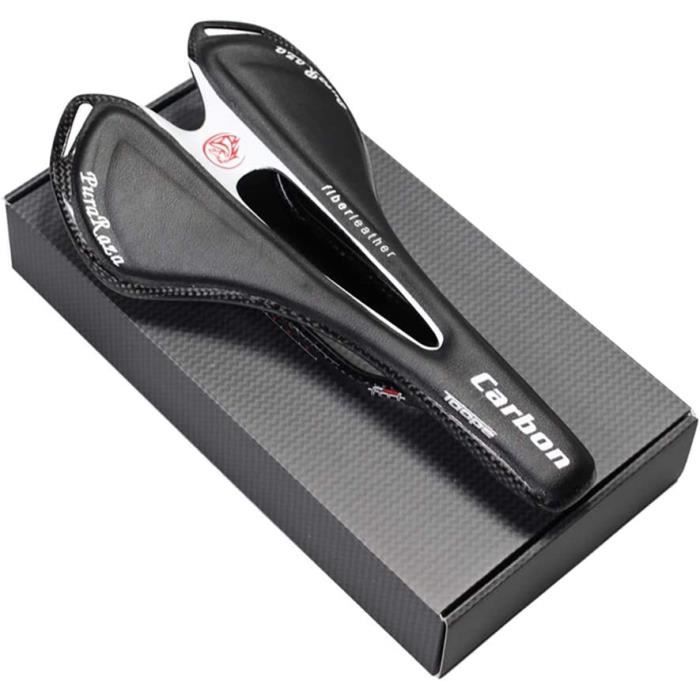 ROCKBROS – Selle De Vélo De Route Ultralégère Et Respirante En Fiber De Carbone Avec Coussins Accessoires De Cyclisme