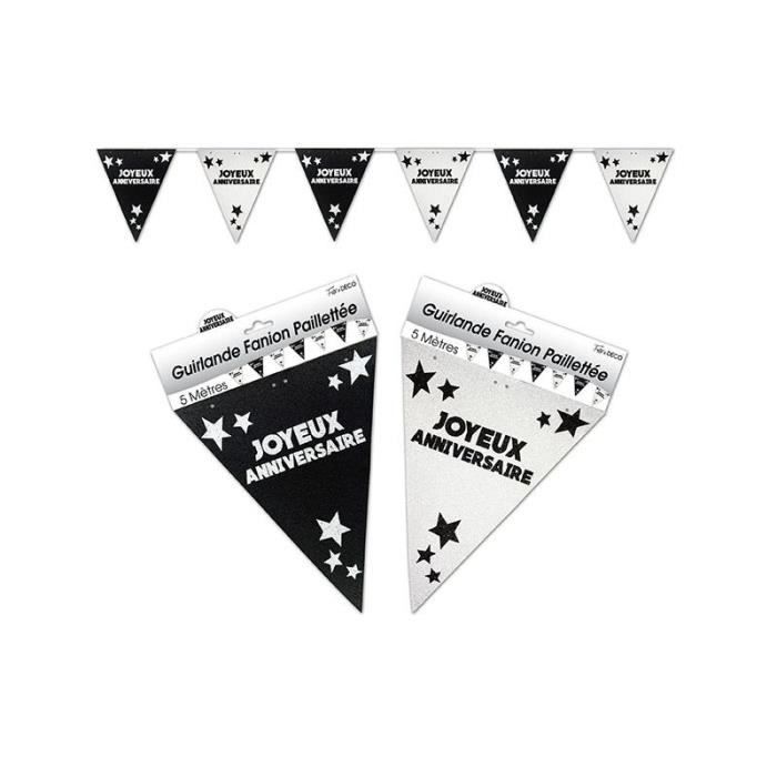 Guirlande Fanion Anniversaire Noire Achat Vente Deco De Fete Murale Cdiscount Guirlande Fanion Anniversaire Noire Achat Vente Deco De Fete Murale Cdiscount