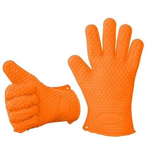 Gants De Cuisine En Silicone Anti-brûlure - Lot De 2 - Résistance Jusqu'à 230°C - Jaune - Tailles ~11x8x7,5 Cm