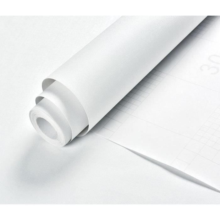 Papier Adhesif,Papier Adhésif pour Meuble 40X300cm,Adhesif Blanc Vinyle  Film Rouleau Autocollant Imperméable pour Porte Tableau - Cdiscount  Bricolage