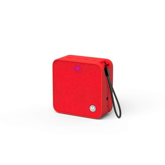 Motorola Sonic Boost 210 - Enceinte Portable Bluetooth Haut-Parleur Sans Fil - AUX, Amazon Alexa, Siri, Google Assistant - Rouge