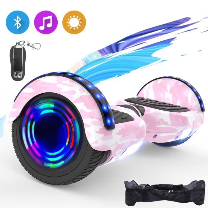 Hoverboard enfant Camouflage Rose 6,5'' Bluetooth Gyropode 250W - Cdiscount  Sport