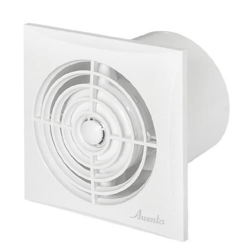 Ventilateur de Salle de Bain - Blanc - 100 mm - 102 m3/h - 30 dB - Montage Mural/Plafond