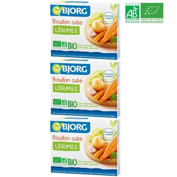[LOT DE 3] Bouillon Cube légumes Bio 72g Cdiscount Au quotidien