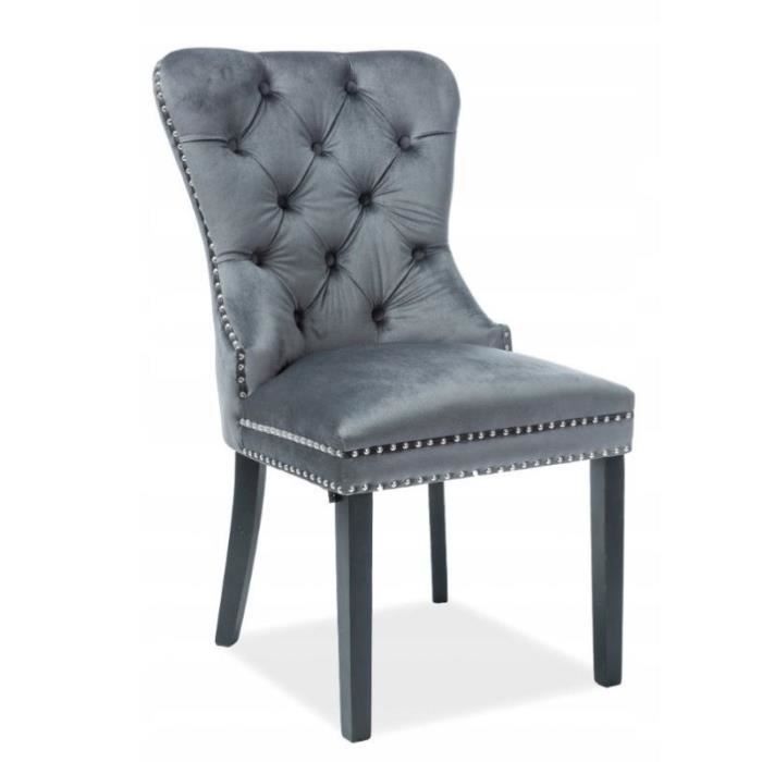 chaise de salle à manger design 51 x 46 x 98 cm - gris