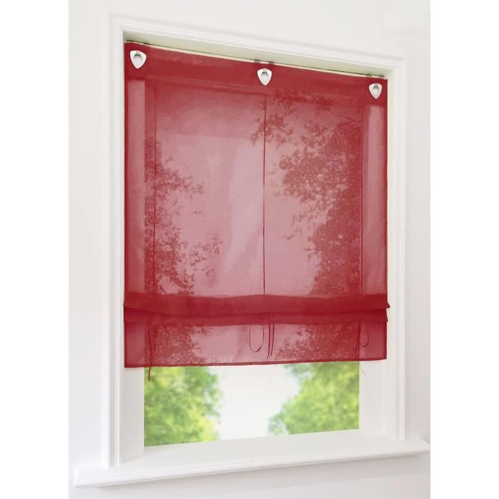 Store Rideau Roll On Store Romain Transparent Rideau Voilage Raffrollo Avec Anneaux ...