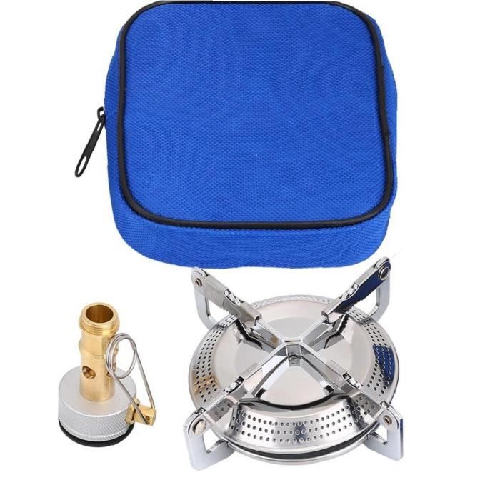 Poêle à Bois Portable Inox Camping - Mini Fourneau Randonnée Survival Outdoor Compact 10x10x12.7cm
