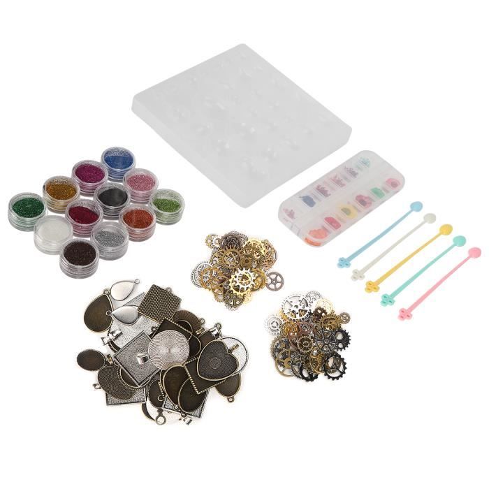 XCSJ 2 Pcs Moules Silicone Perles Larme Et Ovale Pour Bijoux Résine DIY Pendentifs