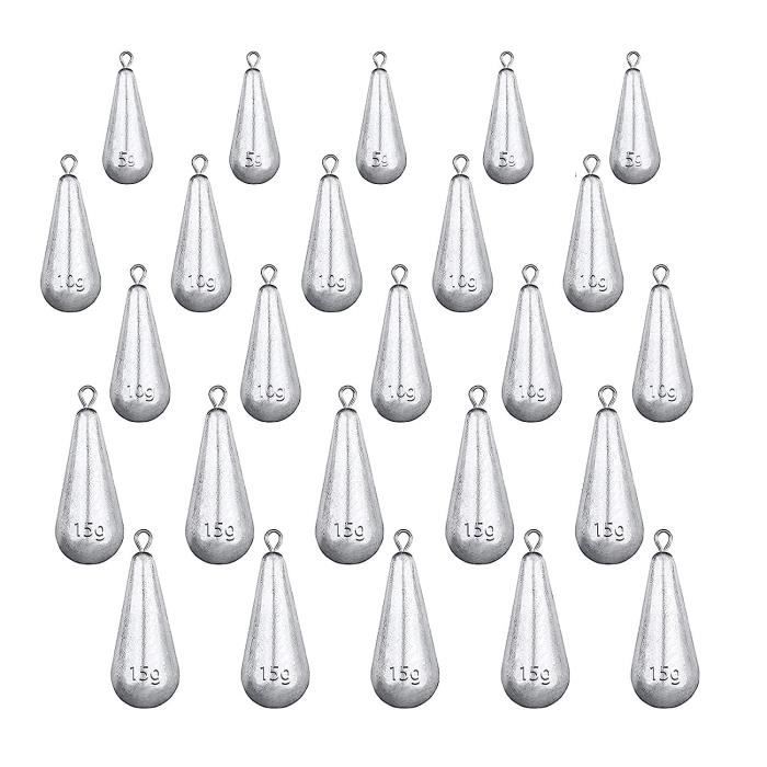 Lot De 5 Plombs Spoutnik Libima 85g - Poids De Pêche Surf
