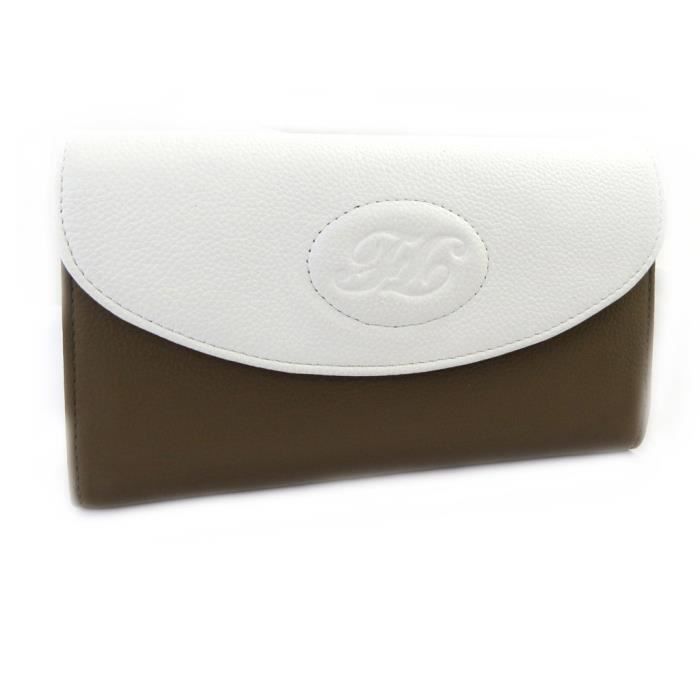 Compagnon cuir FRANCINEL Vendôme Blanc Femme Format compagnon  tout en un