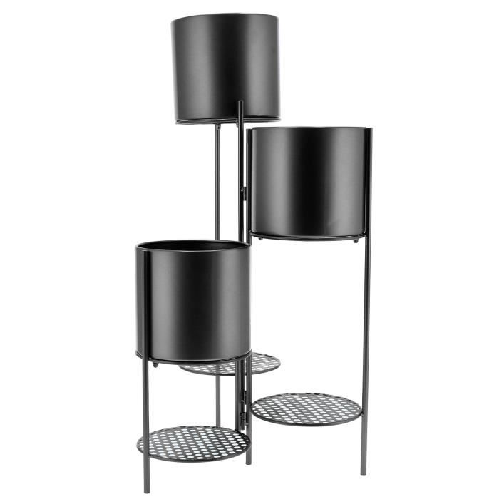 Support Pour Pot De Fleurs En Bois – Tabouret/étagère Ronde, 3 Tailles (S/M/L), Robuste, Décoration Intérieur/extérieur