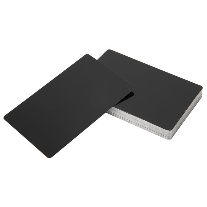 Nbeads Cartes De Visite Métal - 8 Pièces Acier Inoxydable 8,5x5,55cm - Vierges Pour Gravure Laser - Haut De Gamme