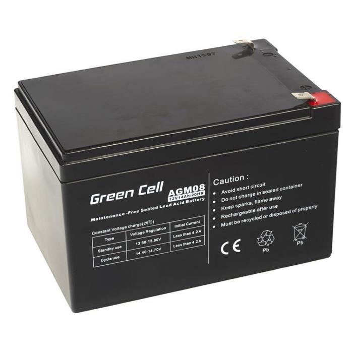 Batterie d'alimentation AGM VRLA Green Cell 12V 14Ah