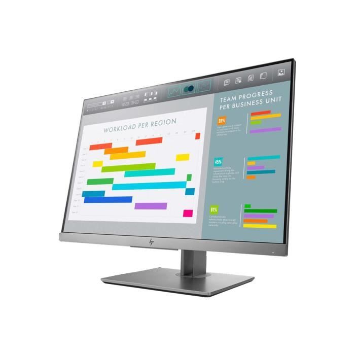 HP Moniteur LCD E273 68 6 cm (27) Full HD WLED - 16:9 - Résolution 1920 x 1080 - 250 cd/m² - 5 ms - HDMI - VGA - Noir et gris
