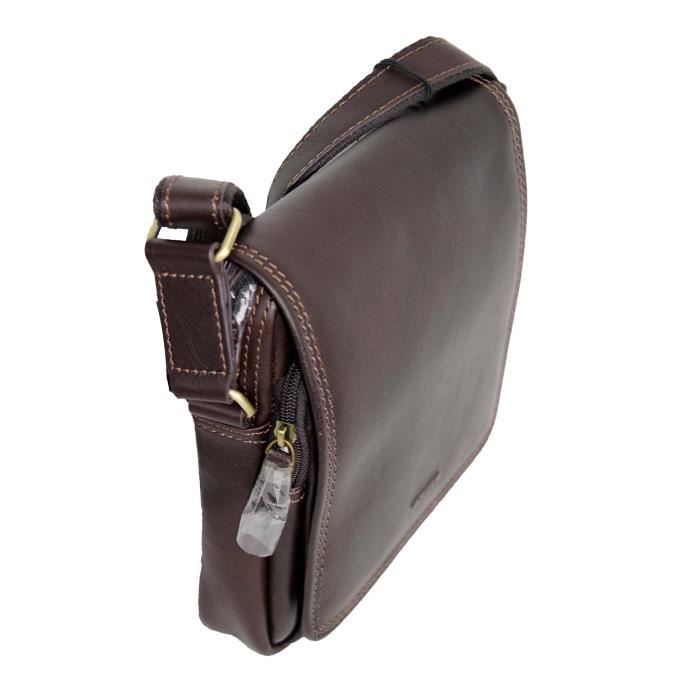 Sac besace KATANA réf 36102 Cuir de vachette Bandoulière