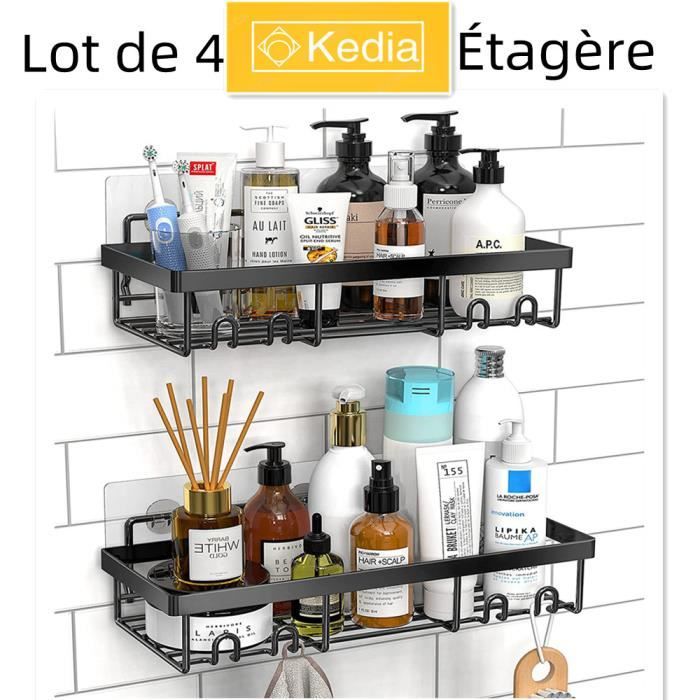 Étagère Murales 40CM Étagère Salle De Bain Douche Modernes Acier Inoxydable Sus304 Noir Mat 97922642