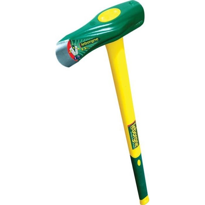 Piccone Leborgne Punta Tonda Mender - 2 Kg Con Manico Novamax 90 Cm, Per Lavori Di Scavo E Demolizione