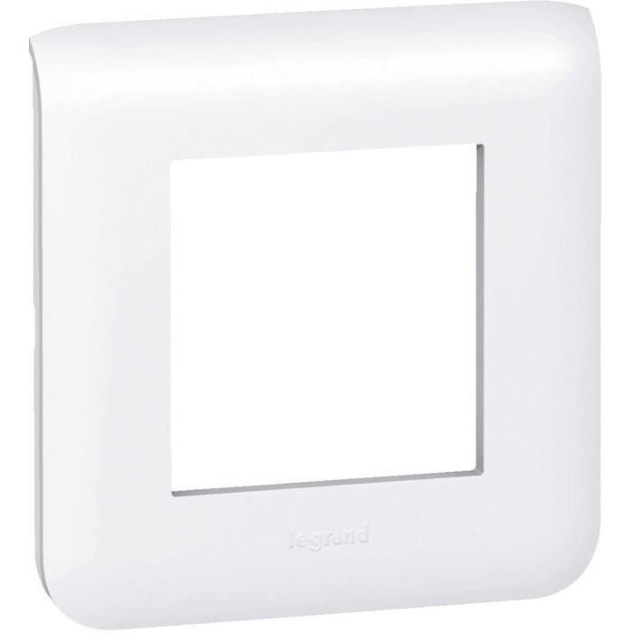 Legrand Mosaic - Plaque de finition Mosaic pour 1 module noir mat - Réf