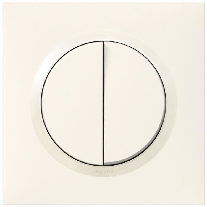 LEGRAND - Double va-et-vient 10A blanc complet Dooxie