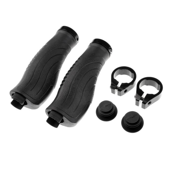 4 Poignées De Guidon Antidérapantes Pour Vélo Enfant, Trottinette - Caoutchouc, Installation Facile - Noir