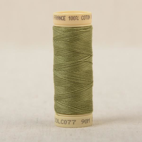 Bobine De Fil Cordon Coton Ciré 1.5mm - 90 Mètres, Couleur Vert Clair Anis - Neuf Pour Créations