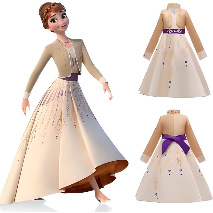 Reine des neiges 2 Anna robe filles Costume enfants Halloween fête habiller  Cosplay Elsa robe de princesse - Cdiscount Jeux - Jouets