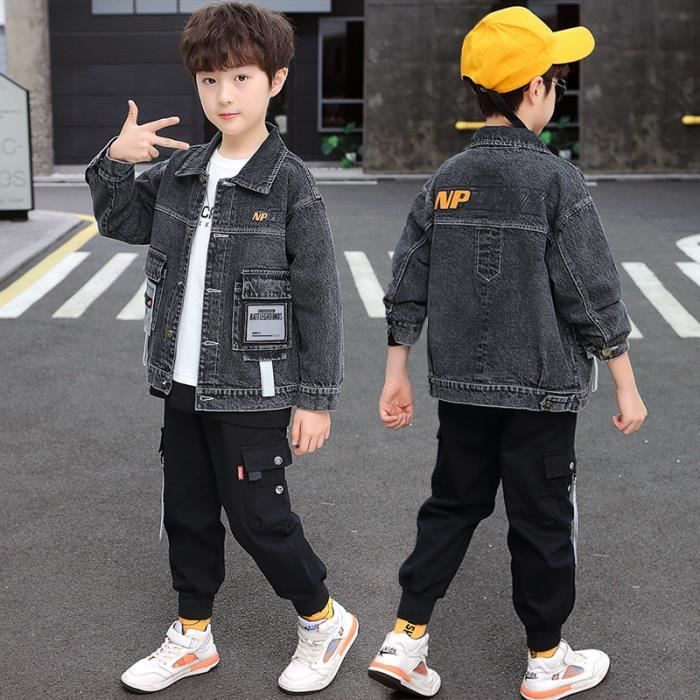 Veste en jean noir enfant best sale
