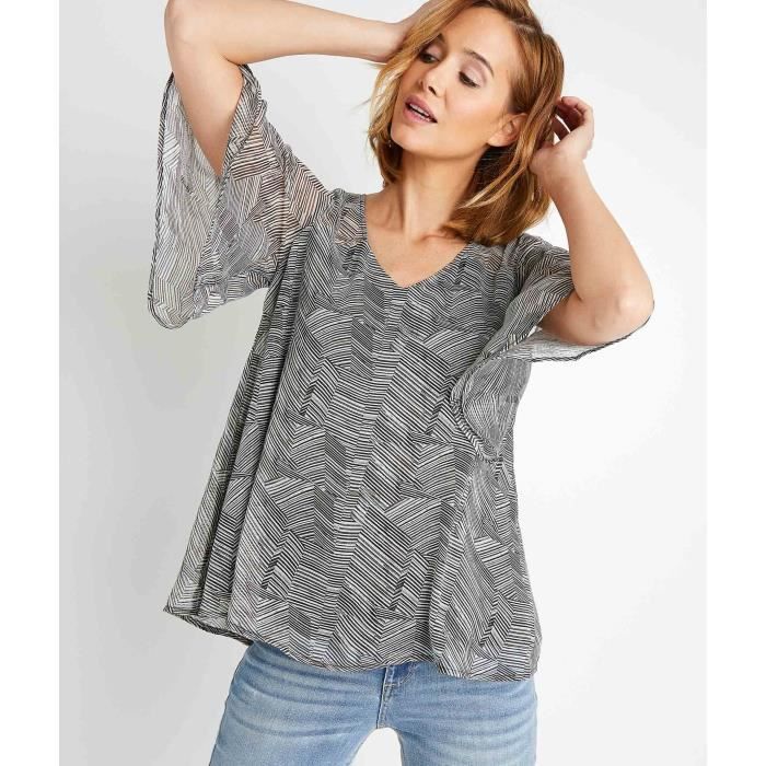 GRAIN DE MALICE Blouse en voile femme Multicolor Cdiscount Pret a Porter