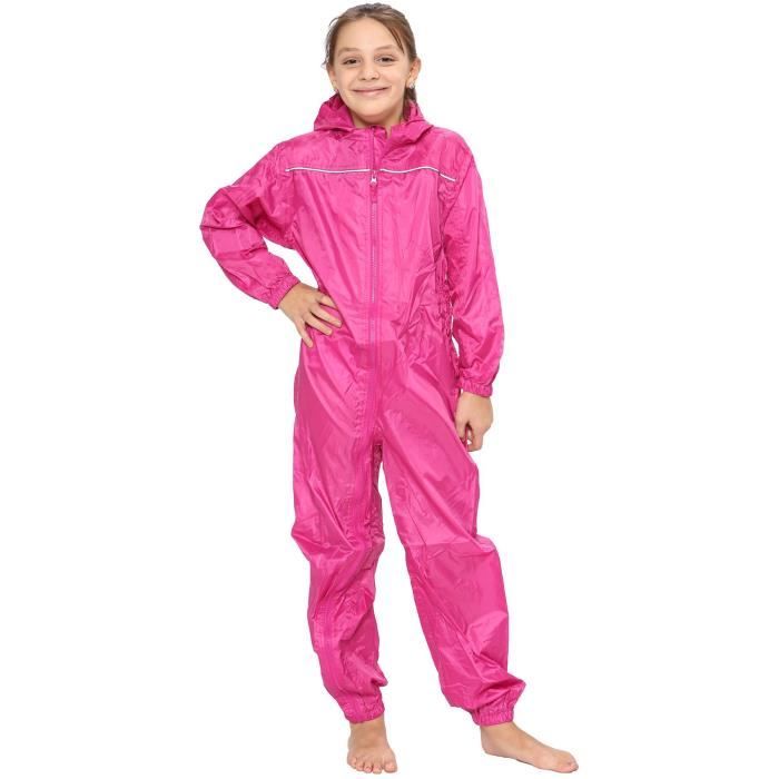 Salopette Pluie Bandes Réfléchissantes Pantalon Imperméable Enfant Flintronic - Salopette Pluie Réglable - Taille S/M/L - Bandes Réfléchissantes Pour Outdoor Boue