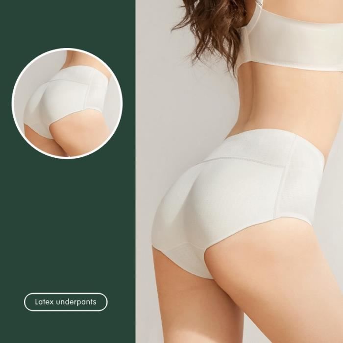 Culotte Push Up Remonte Fesse Femme SHLK Tampon sans couture en latex Blanc White Cdiscount Pret a Porter